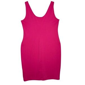 Express x Karla Bright Pink Scoop Neck Sleeveless Dress | Size Extra Lar…